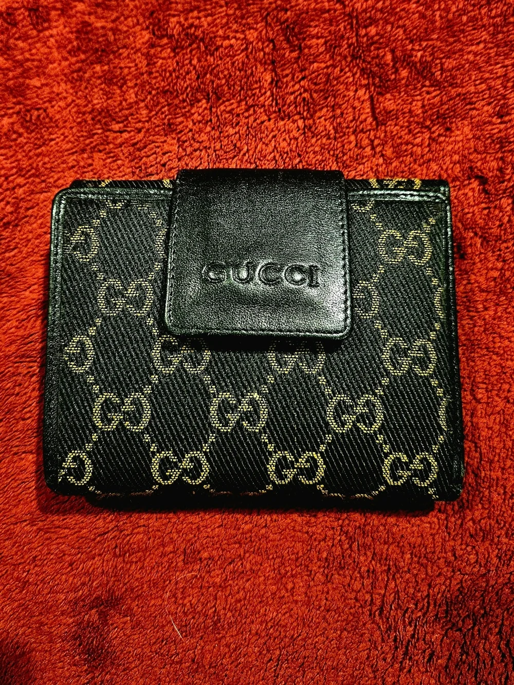 Gucci Black GG Canvas Bifold Wallet